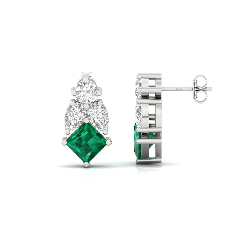 Exquisite Pear & Princess CVD Lab grown Diamond Earrings