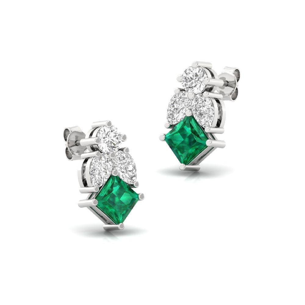 Exquisite Pear & Princess CVD Lab grown Diamond Earrings