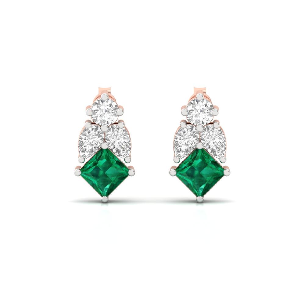 Exquisite Pear & Princess CVD Lab grown Diamond Earrings