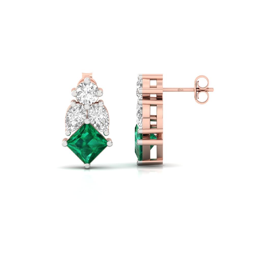 Exquisite Pear & Princess CVD Lab grown Diamond Earrings