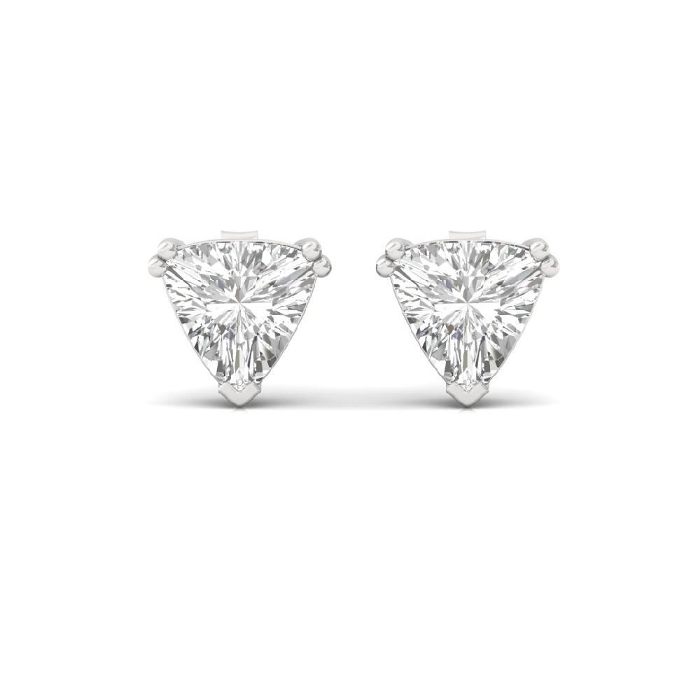 Timeless 0.475ct Trillion Cut Lab Grown Diamond Classic Brilliance Solitaire Earrings