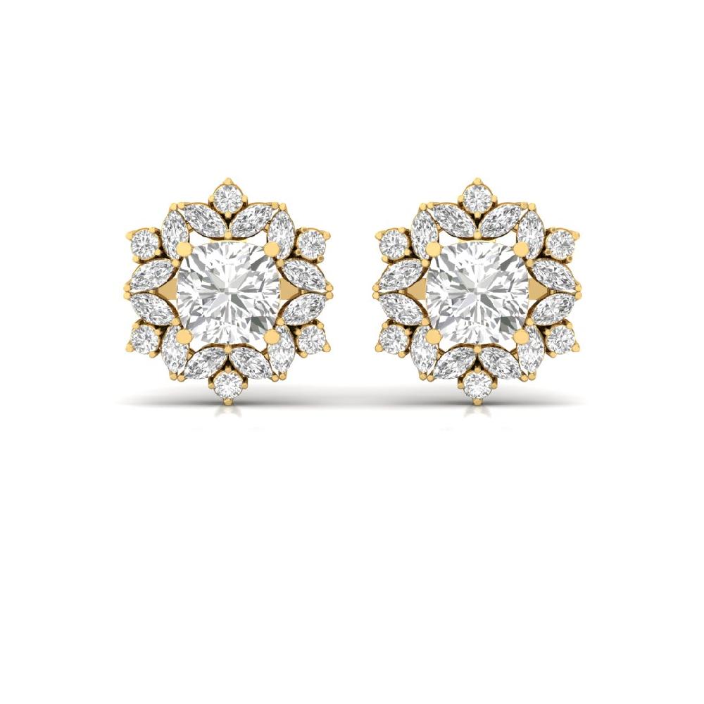 Cushion & Marquise Lab Grown Diamond Earrings