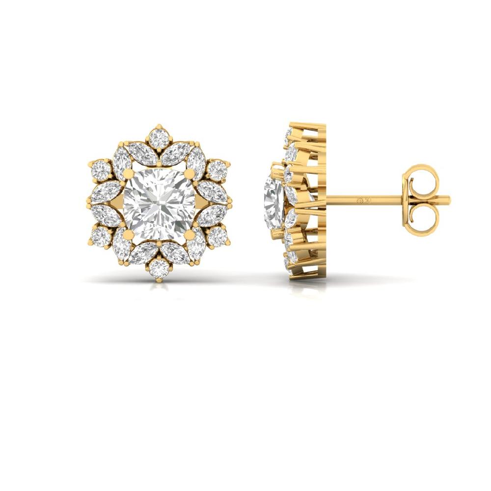Cushion & Marquise Lab Grown Diamond Earrings