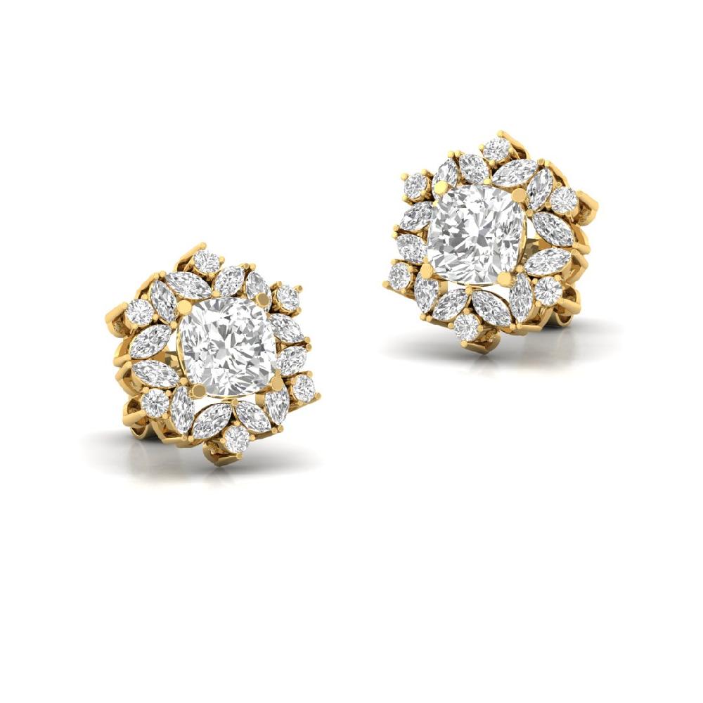 Cushion & Marquise Lab Grown Diamond Earrings
