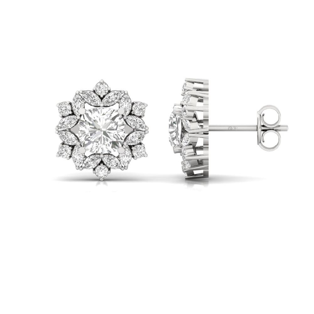 Cushion & Marquise Lab Grown Diamond Earrings