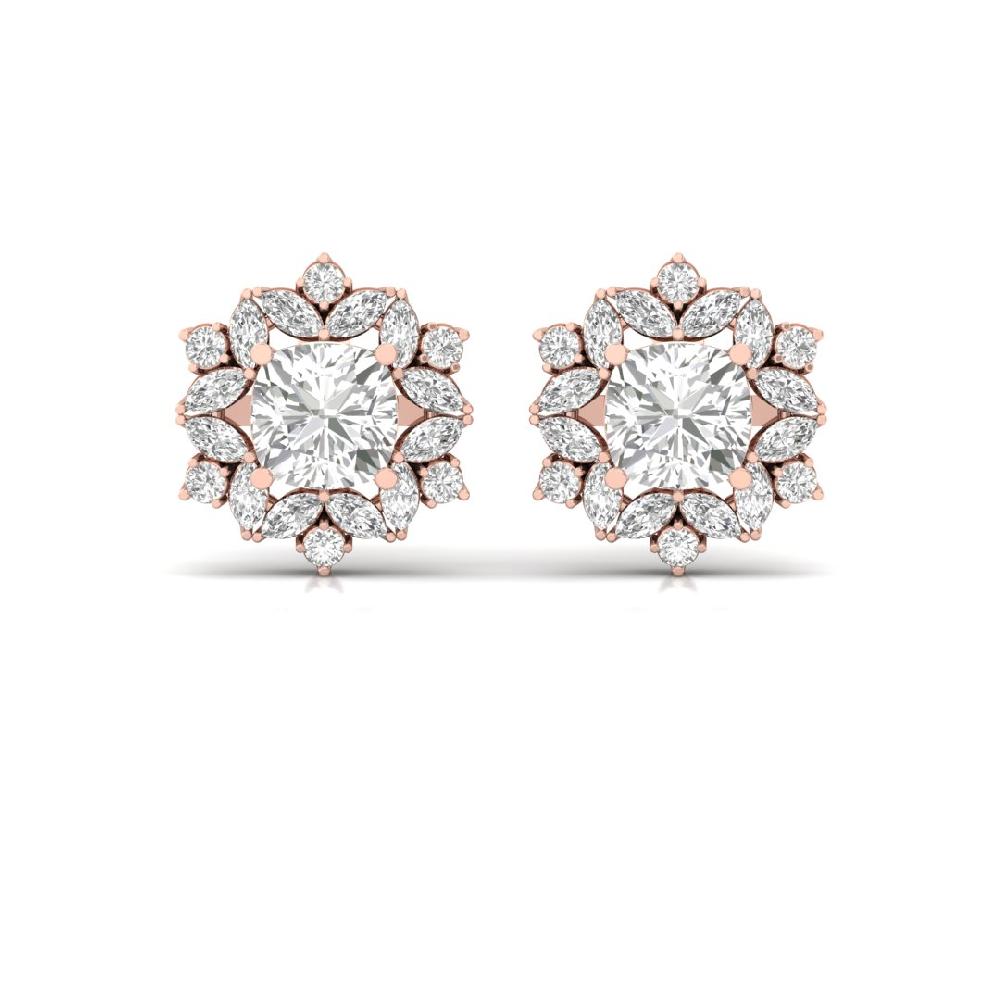 Cushion & Marquise Lab Grown Diamond Earrings