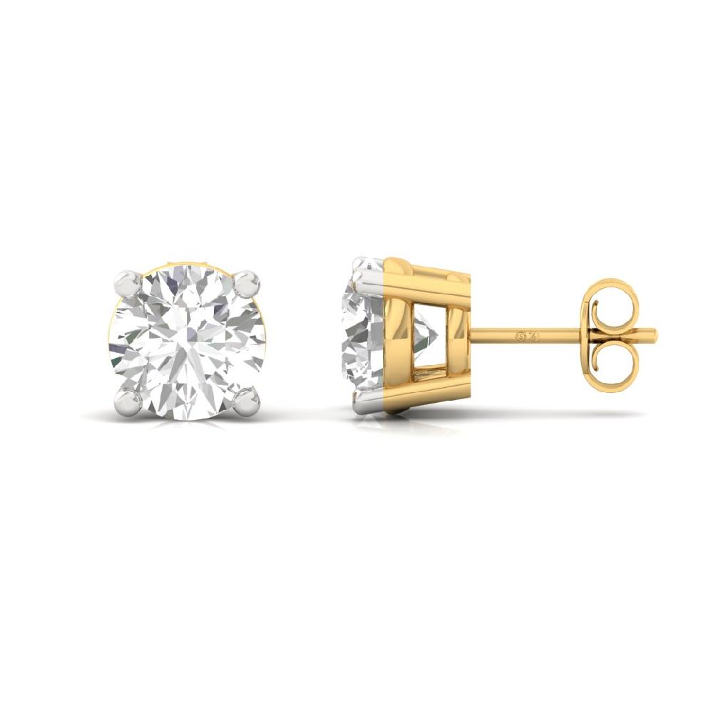 0.485ct Round CVD-Lab Grown Diamond Eternal Spark Solitaire Earrings