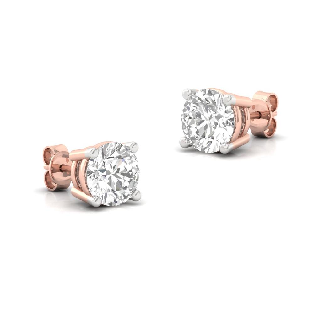 0.485ct Round CVD-Lab Grown Diamond Eternal Spark Solitaire Earrings