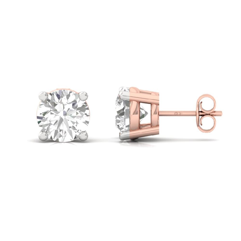 0.485ct Round CVD-Lab Grown Diamond Eternal Spark Solitaire Earrings