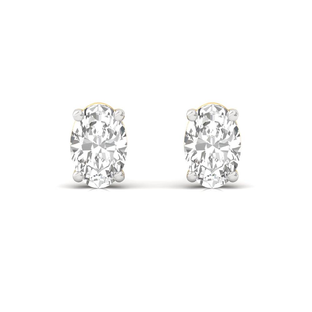 0.365ct Oval CVD-Lab Grown Diamond Timeless Glow Solitaire Earrings