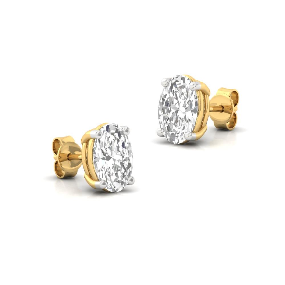 0.365ct Oval CVD-Lab Grown Diamond Timeless Glow Solitaire Earrings
