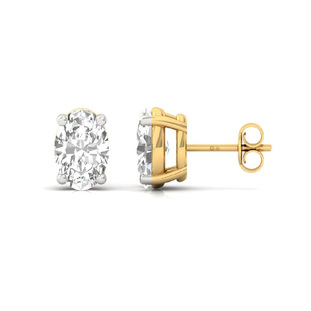 0.365ct Oval CVD-Lab Grown Diamond Timeless Glow Solitaire Earrings