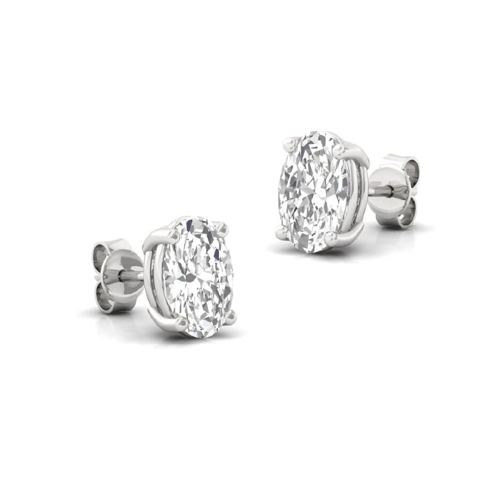 0.365ct Oval CVD-Lab Grown Diamond Timeless Glow Solitaire Earrings