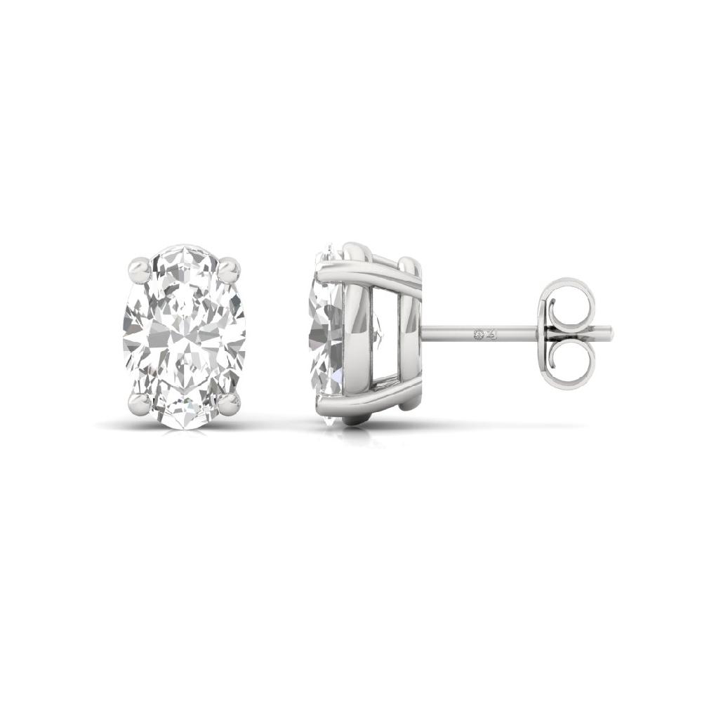 0.365ct Oval CVD-Lab Grown Diamond Timeless Glow Solitaire Earrings