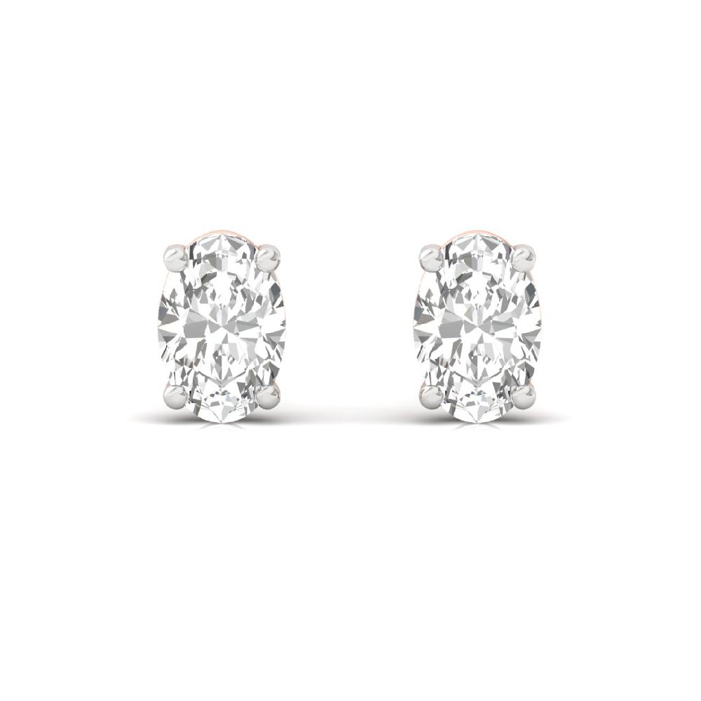 0.365ct Oval CVD-Lab Grown Diamond Timeless Glow Solitaire Earrings