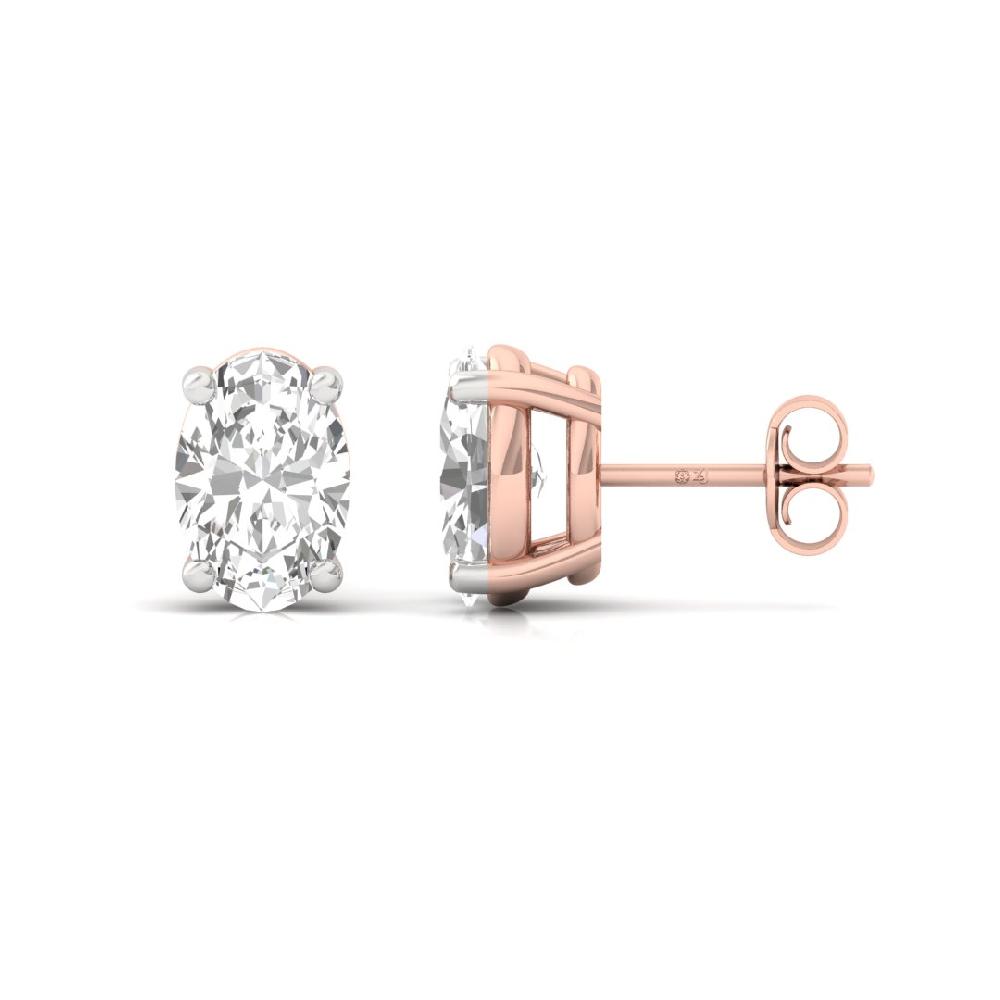 0.365ct Oval CVD-Lab Grown Diamond Timeless Glow Solitaire Earrings