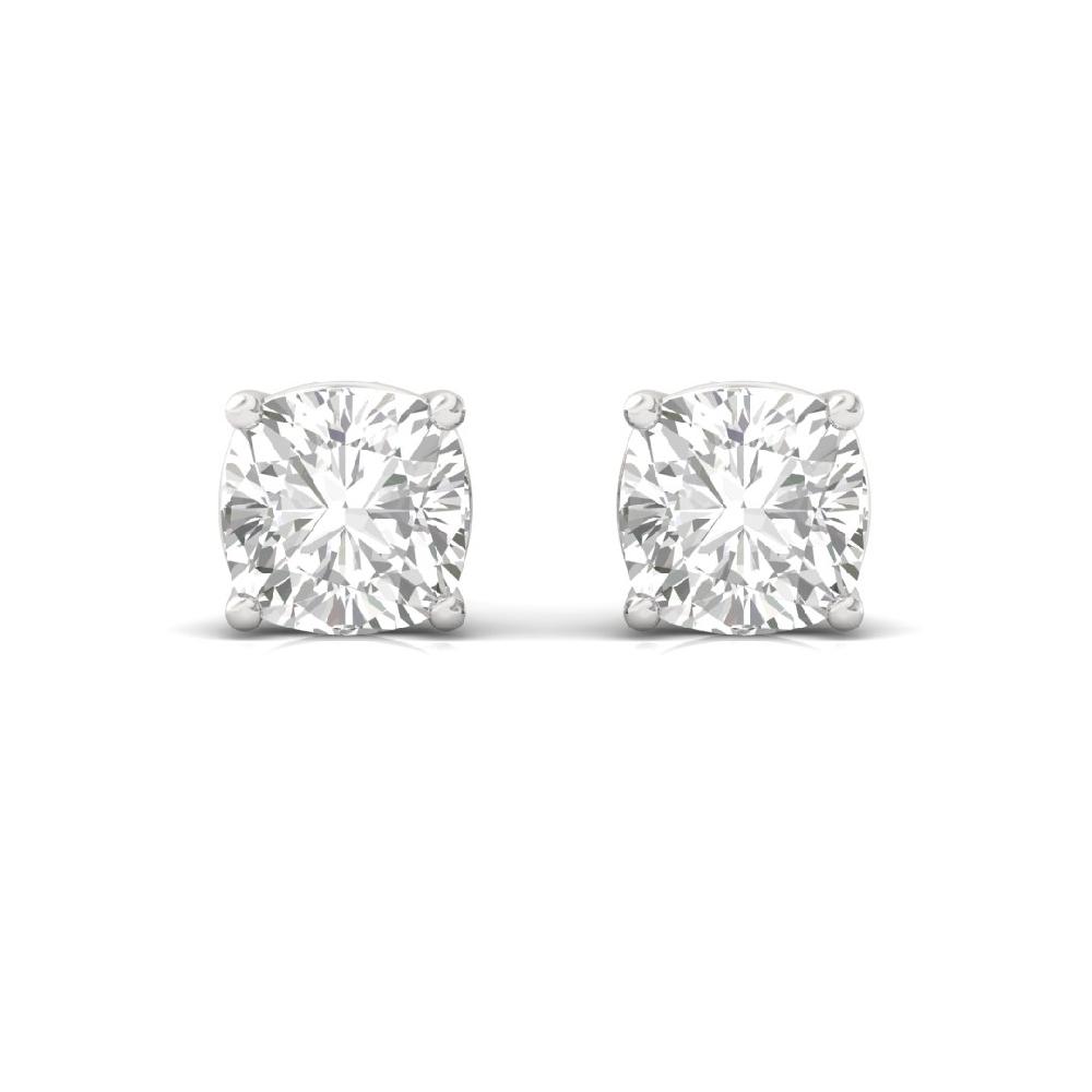 0.65ct Cushion-Cut CVD-Lab Grown Diamond Celestial Radiance Solitaire Earrings