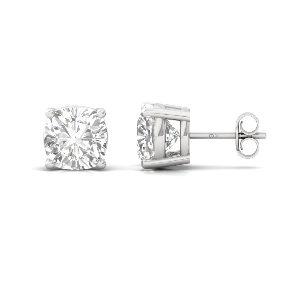 0.65ct Cushion-Cut CVD-Lab Grown Diamond Celestial Radiance Solitaire Earrings