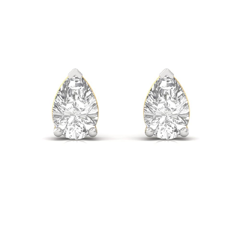 0.355ct Pear Cut CVD-Lab Grown Diamond Infinity Sparkle Solitaire Earrings