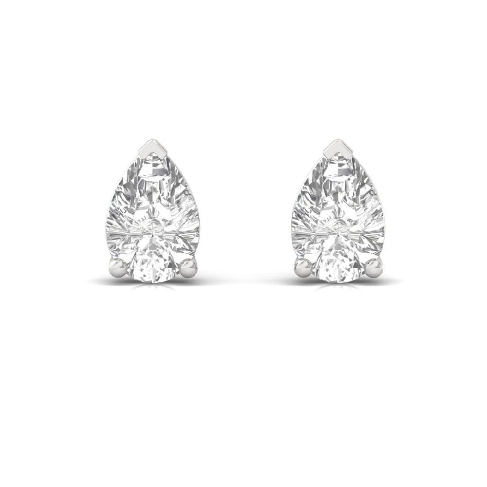 0.355ct Pear Cut CVD-Lab Grown Diamond Infinity Sparkle Solitaire Earrings