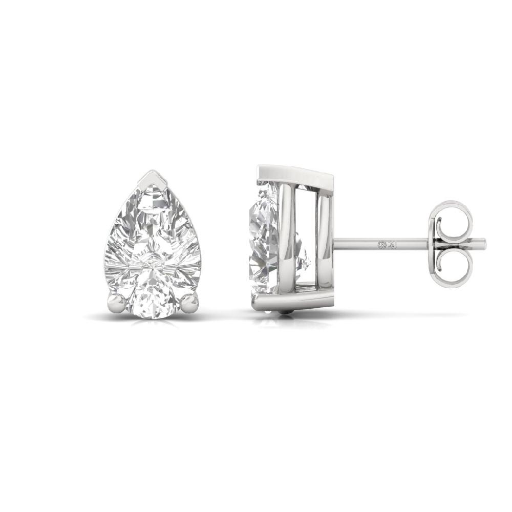 0.355ct Pear Cut CVD-Lab Grown Diamond Infinity Sparkle Solitaire Earrings