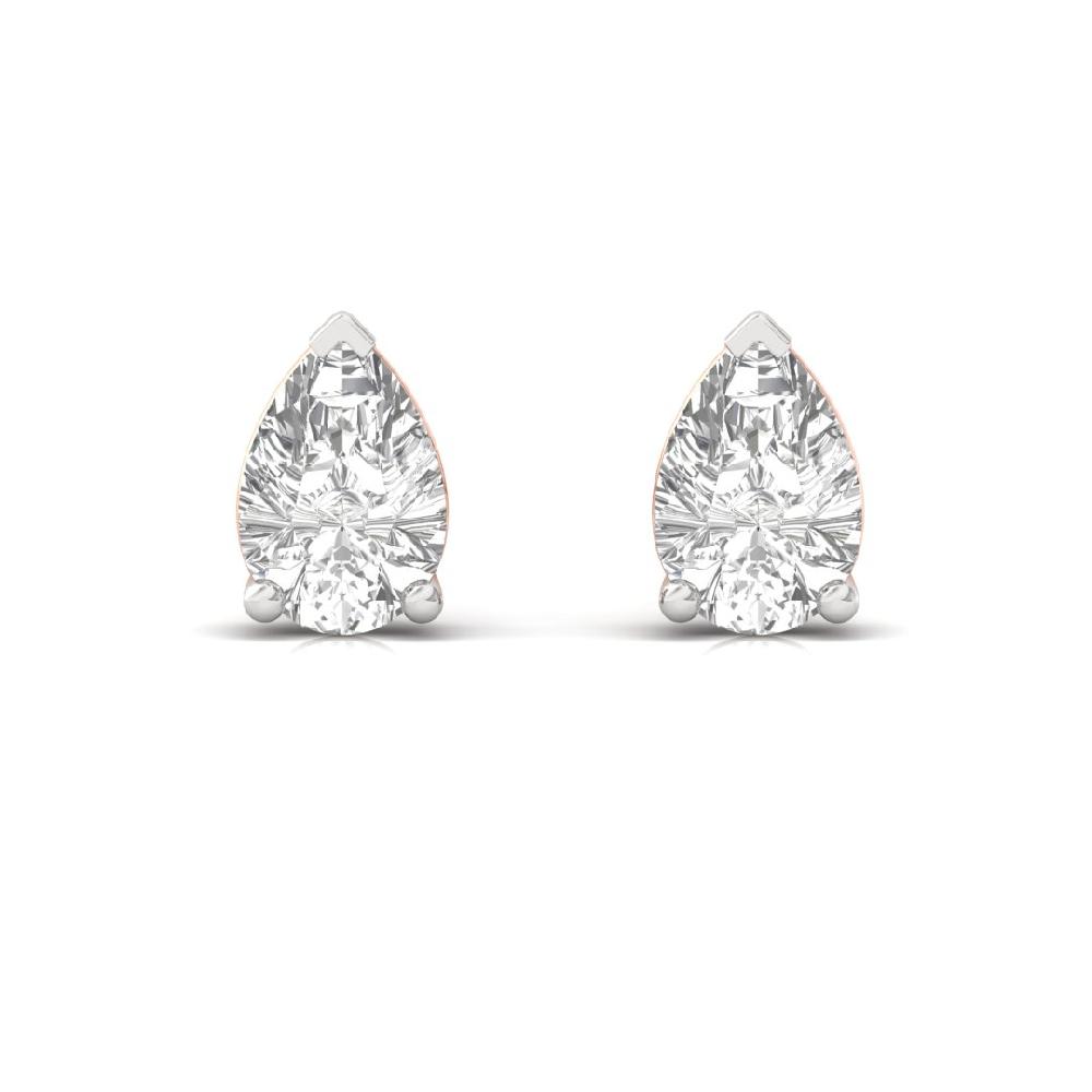 0.355ct Pear Cut CVD-Lab Grown Diamond Infinity Sparkle Solitaire Earrings
