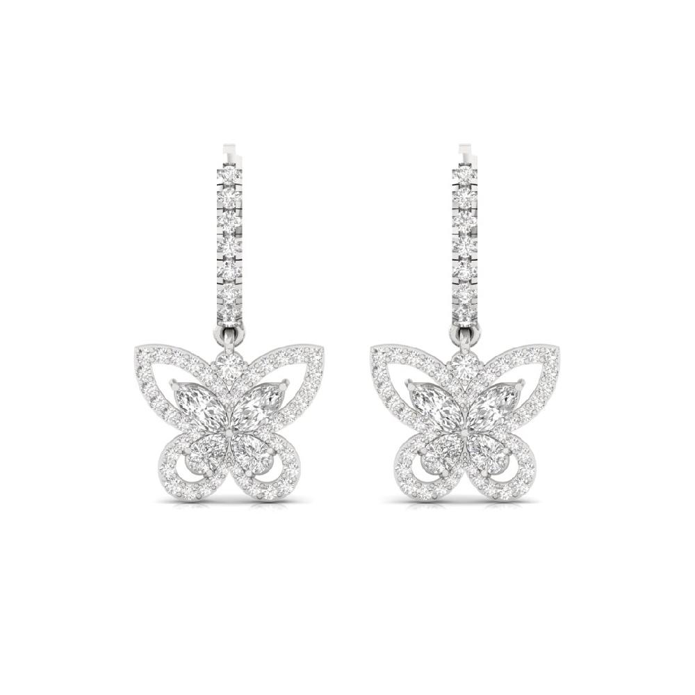 Pear , Marquise & Round CVD Diamond Earrings