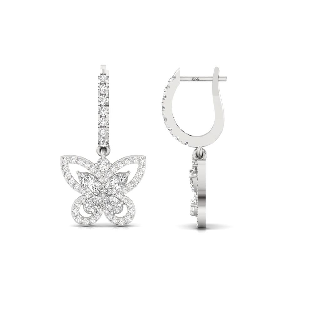Pear , Marquise & Round CVD Diamond Earrings