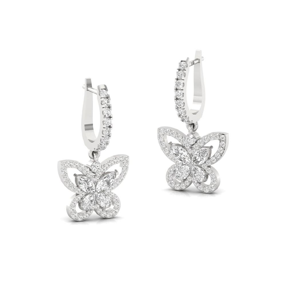 Pear , Marquise & Round CVD Diamond Earrings