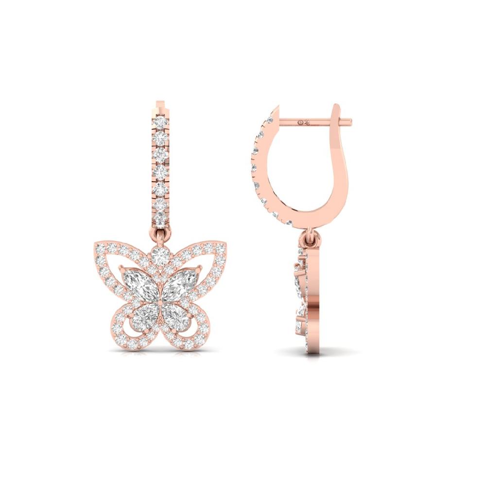 Pear , Marquise & Round CVD Diamond Earrings