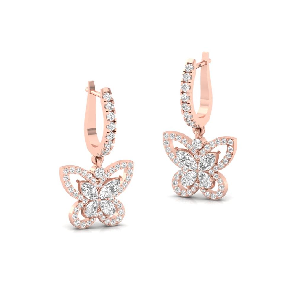 Pear , Marquise & Round CVD Diamond Earrings
