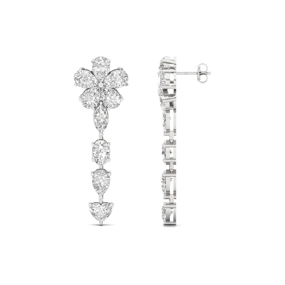 Multi-Shape Heart, Pear, Oval & Marquise CVD Diamond Earrings