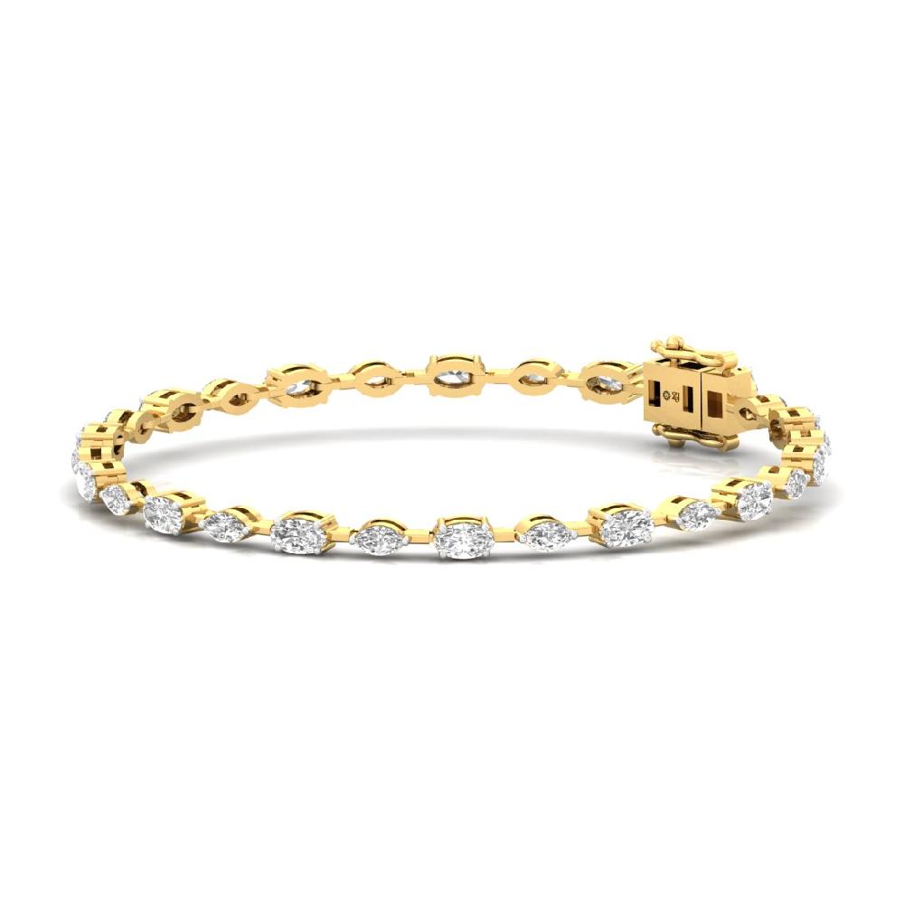 Grace & Glam Oval And Marquise CVD-Lab grown Diamond Bracelets