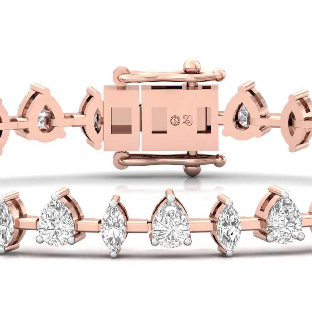 Timeless marquise, pear CVD-Lab grown Diamond Bracelets