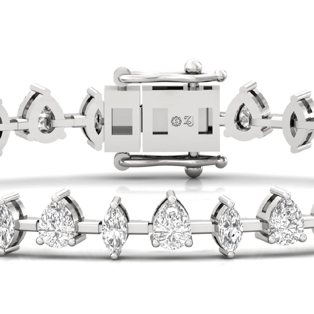 Timeless marquise, pear CVD-Lab grown Diamond Bracelets