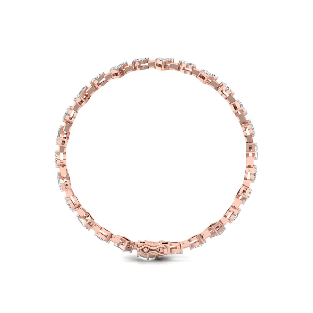 Celestial Emerald ,marquise Cut CVD Lab Grown Diamond Bracelet