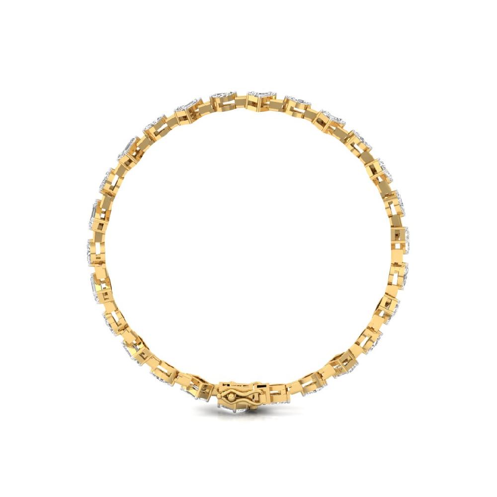 Celestial Emerald ,marquise Cut CVD Lab Grown Diamond Bracelet
