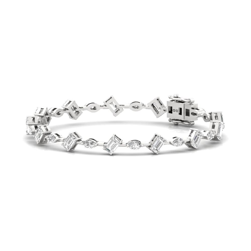 Celestial Emerald ,marquise Cut CVD Lab Grown Diamond Bracelet