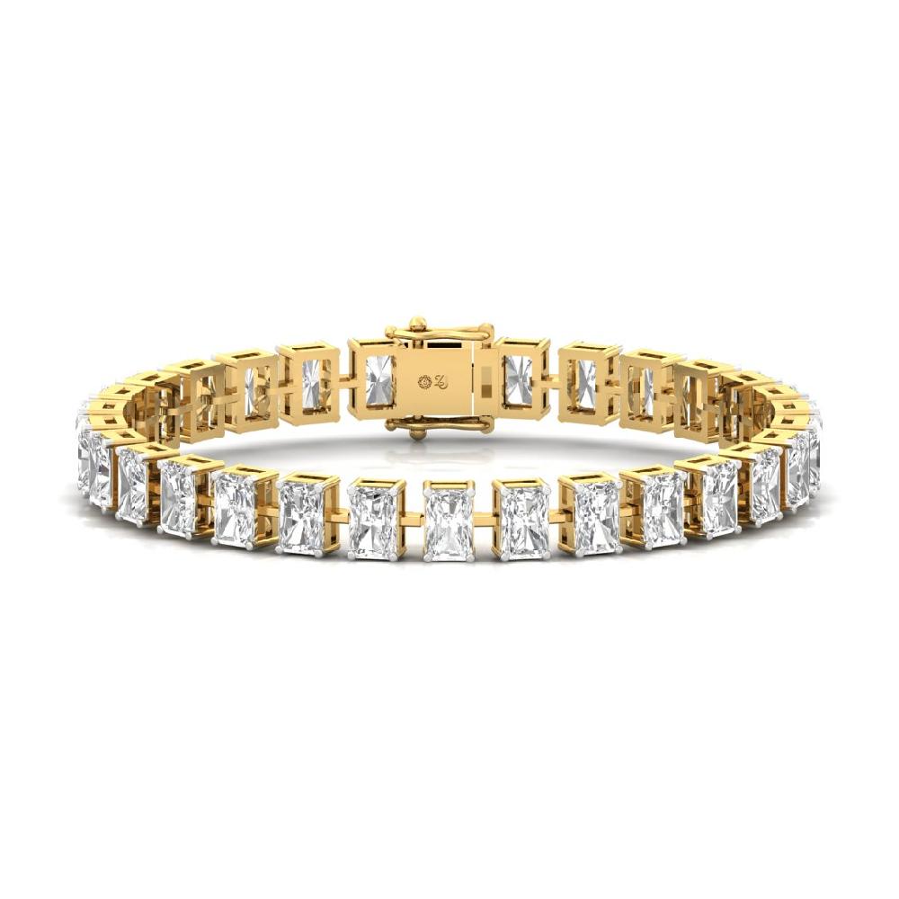 Radiant-Cut CVD Lan grown Diamond Diamond Symphony Tennis Bracelet