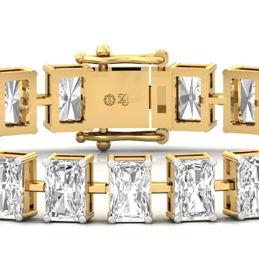 Radiant-Cut CVD Lan grown Diamond Diamond Symphony Tennis Bracelet