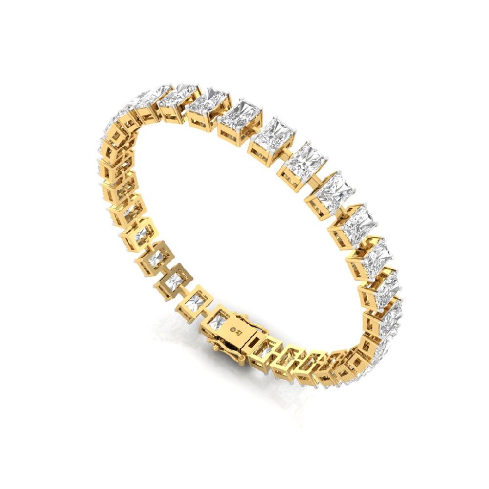 Radiant-Cut CVD Lan grown Diamond Diamond Symphony Tennis Bracelet