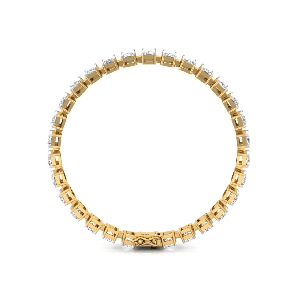 Radiant-Cut CVD Lan grown Diamond Diamond Symphony Tennis Bracelet