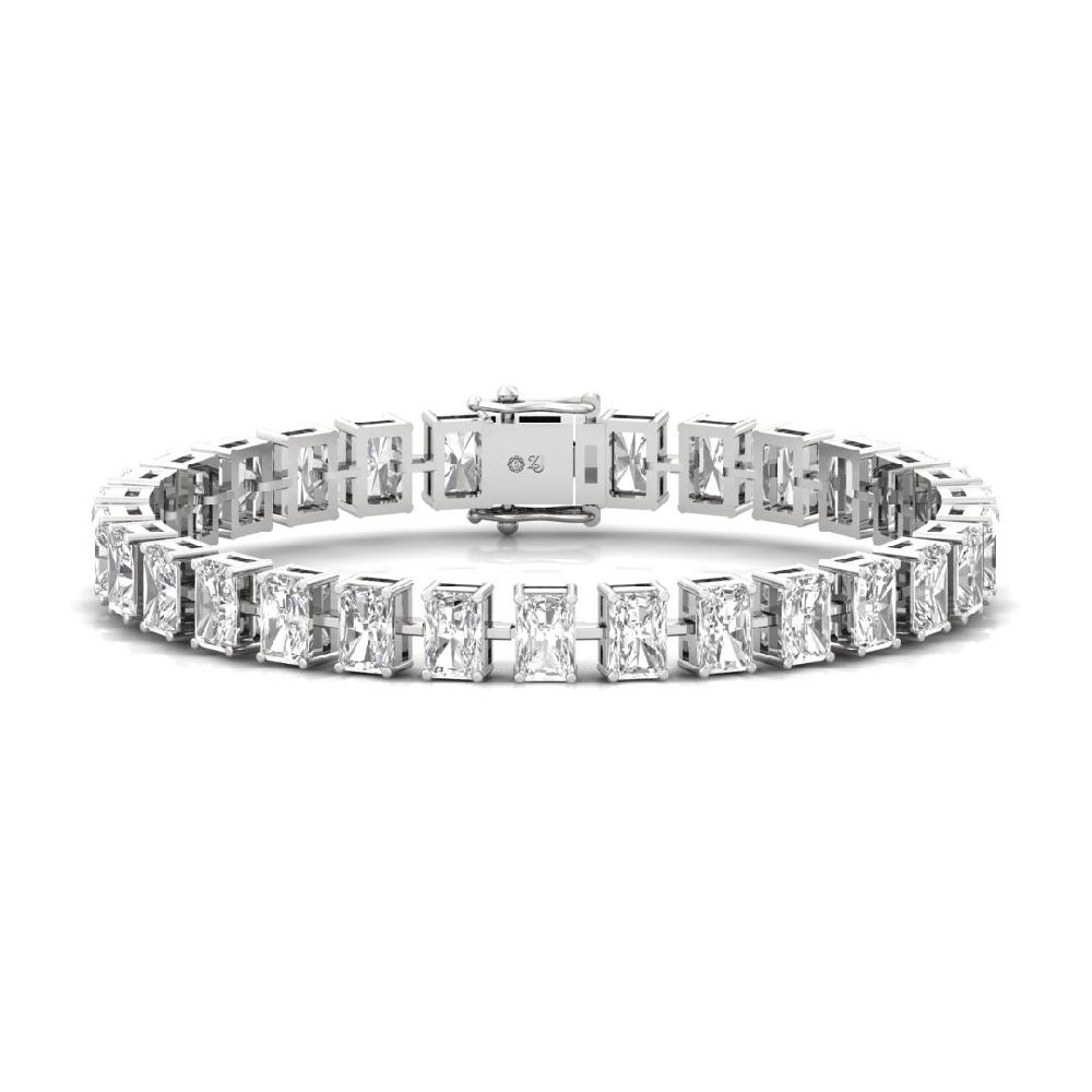 Radiant-Cut CVD Lan grown Diamond Diamond Symphony Tennis Bracelet
