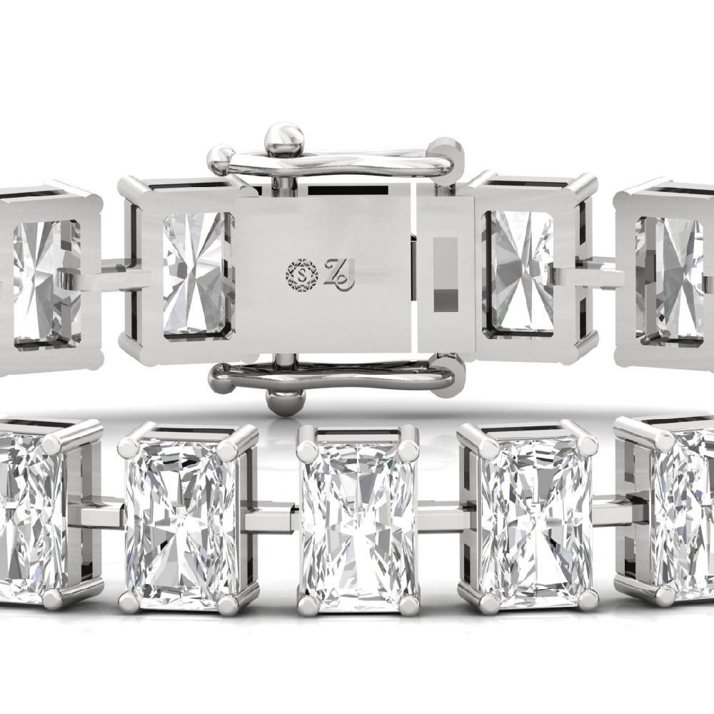 Radiant-Cut CVD Lan grown Diamond Diamond Symphony Tennis Bracelet