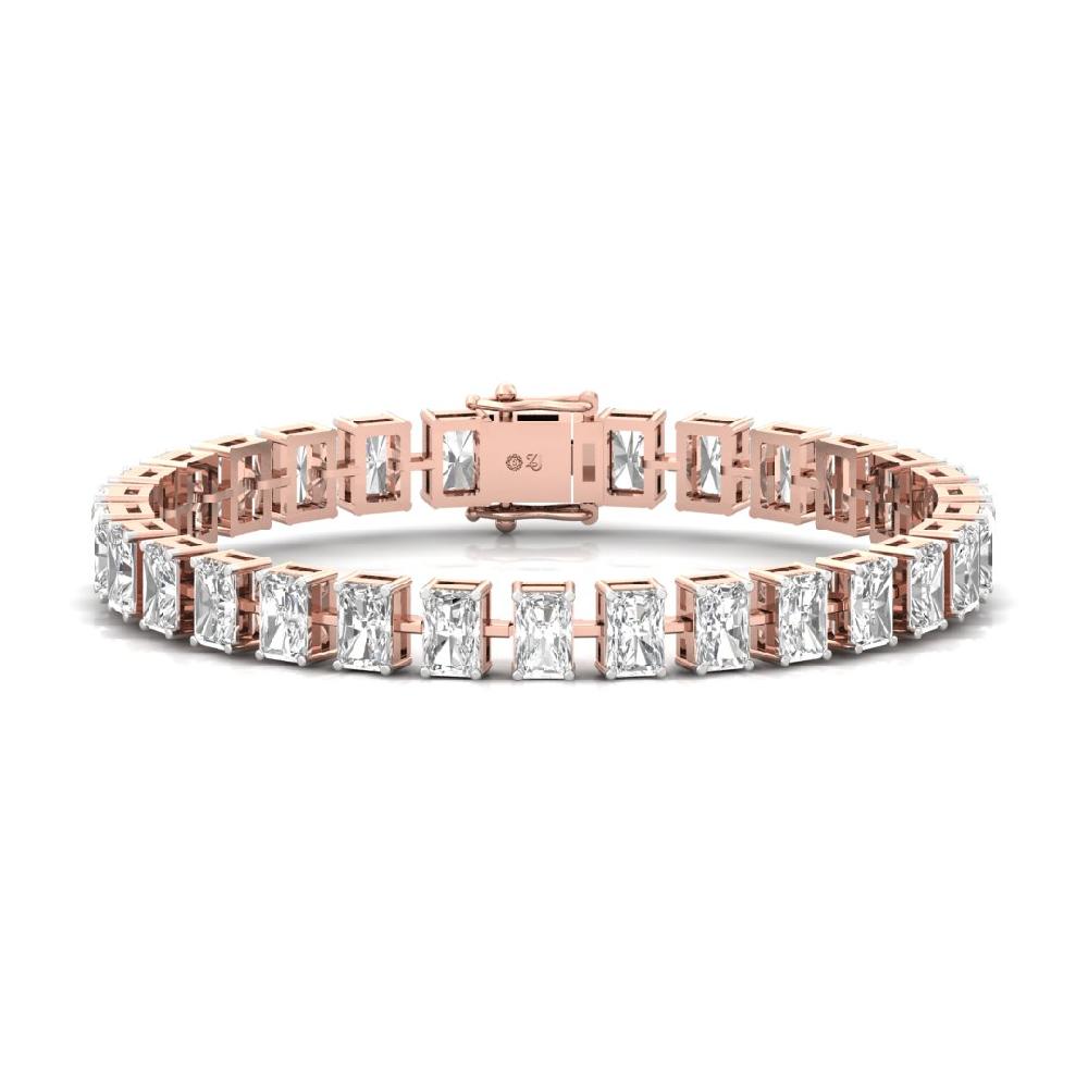 Radiant-Cut CVD Lan grown Diamond Diamond Symphony Tennis Bracelet