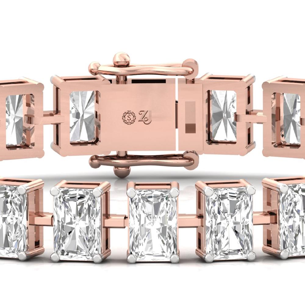 Radiant-Cut CVD Lan grown Diamond Diamond Symphony Tennis Bracelet