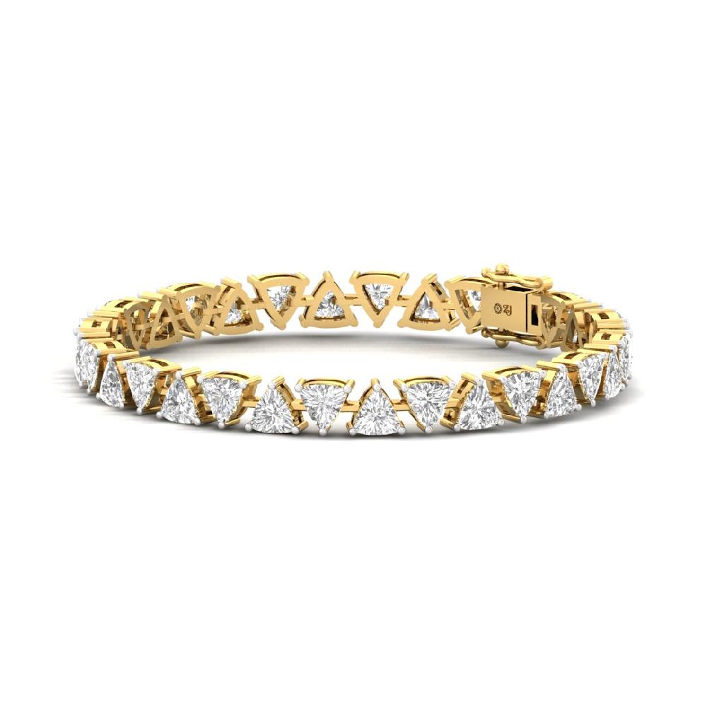 Trillion-Cut CVD-Lab Grown Diamond Starlit Elegance Tennis Bracelet