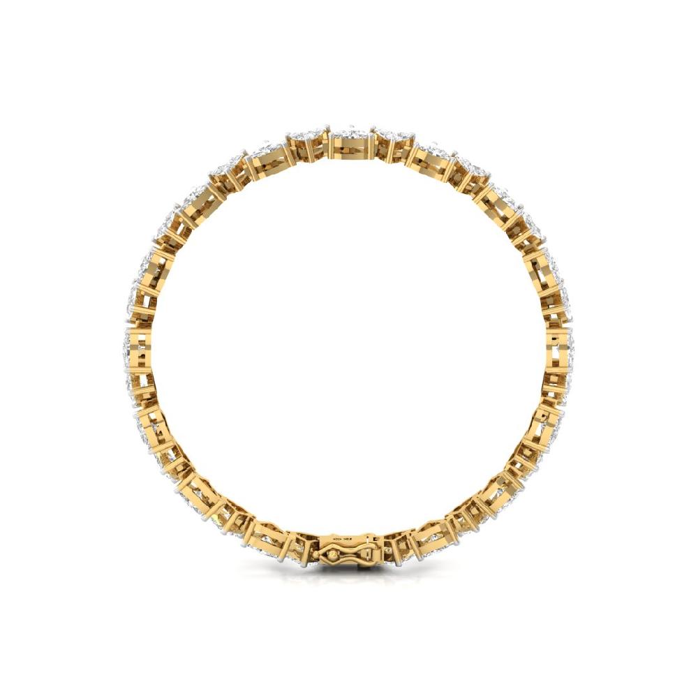 Trillion-Cut CVD-Lab Grown Diamond Starlit Elegance Tennis Bracelet