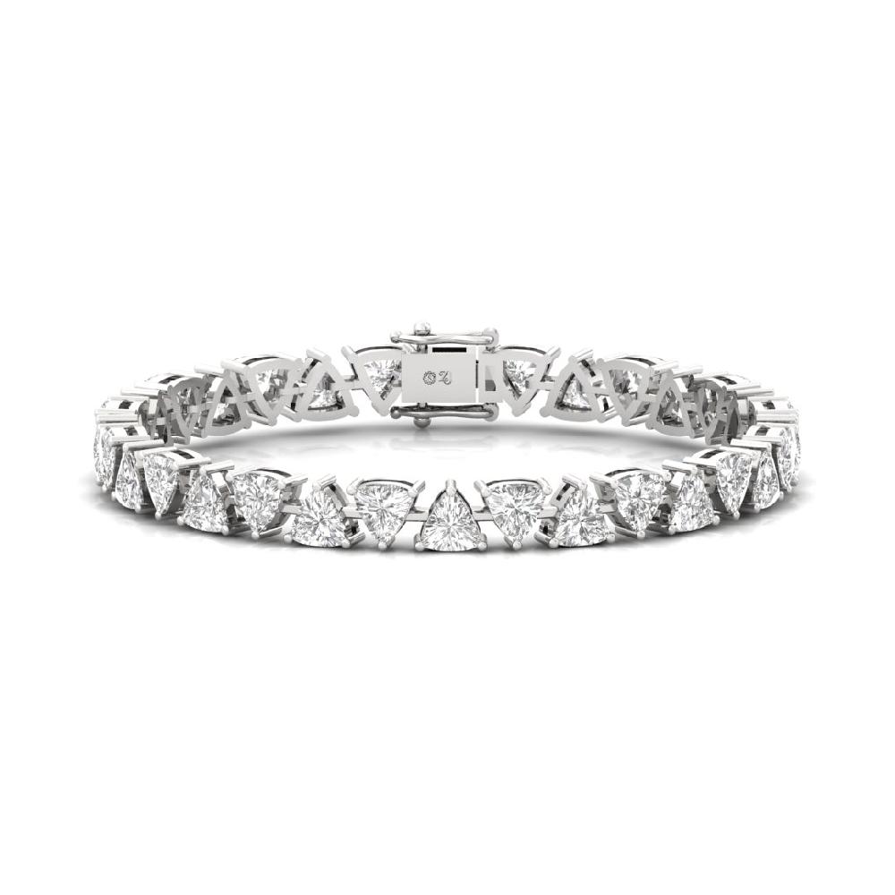 Trillion-Cut CVD-Lab Grown Diamond Starlit Elegance Tennis Bracelet