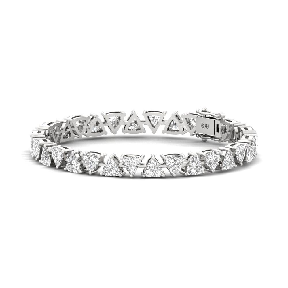 Trillion-Cut CVD-Lab Grown Diamond Starlit Elegance Tennis Bracelet